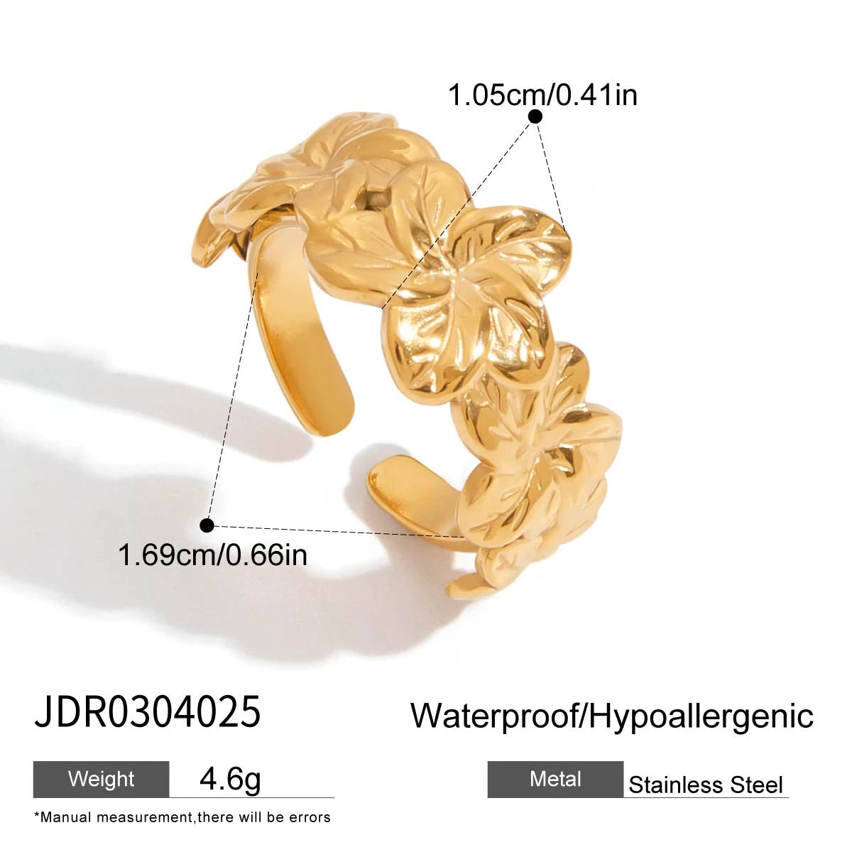 Kika Minimalist Flower Ring Stackable