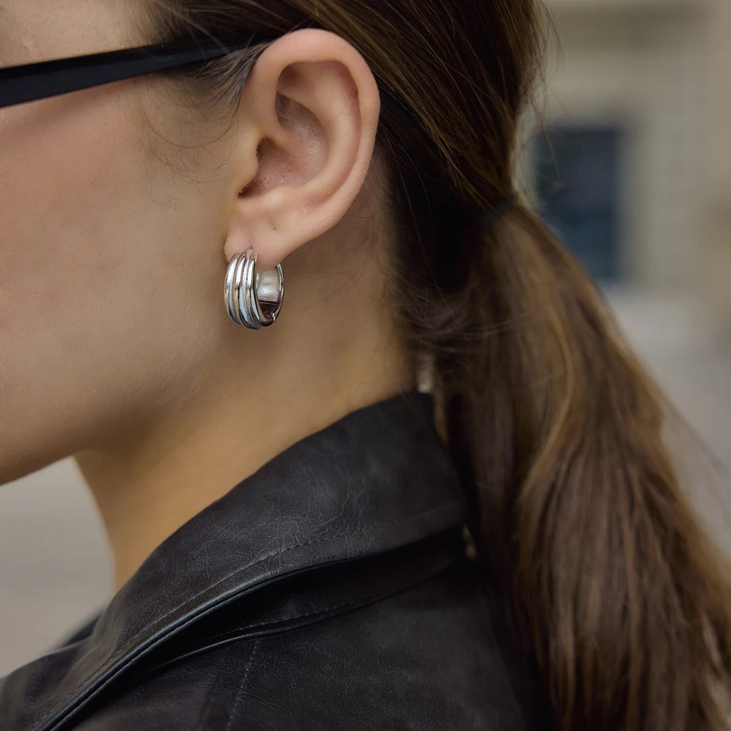 Kika Classic Multilayer Clip Earrings Stainless Steel 316L
