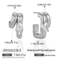 KIKA Delicate Double Layered C-Shaped Earrings  PVD Gold Plated Stainless Steel 316L