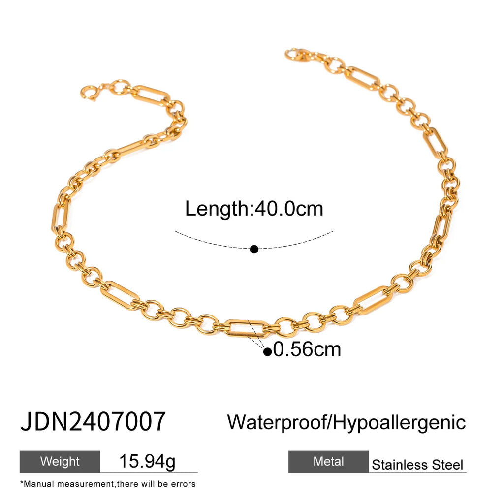 Necklace Bracelet for Women Statement Fashion Jewelry PVD Plated