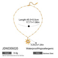 Kika  Designer Classic Opal Sun Pendant Bead Chain Necklace