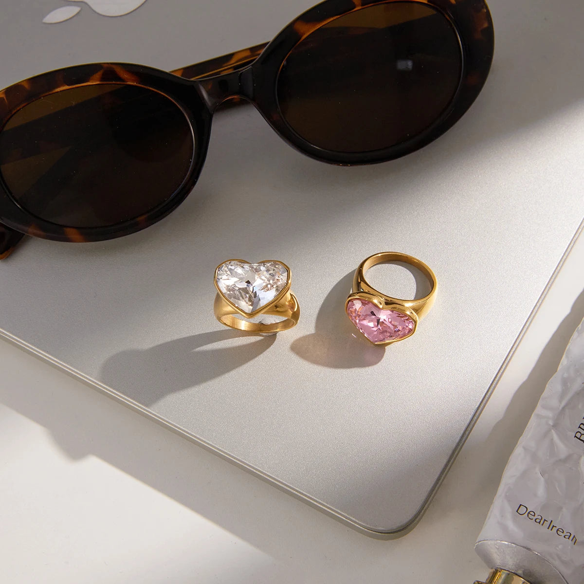 Kika Big Heart-Shaped Zircon Ring