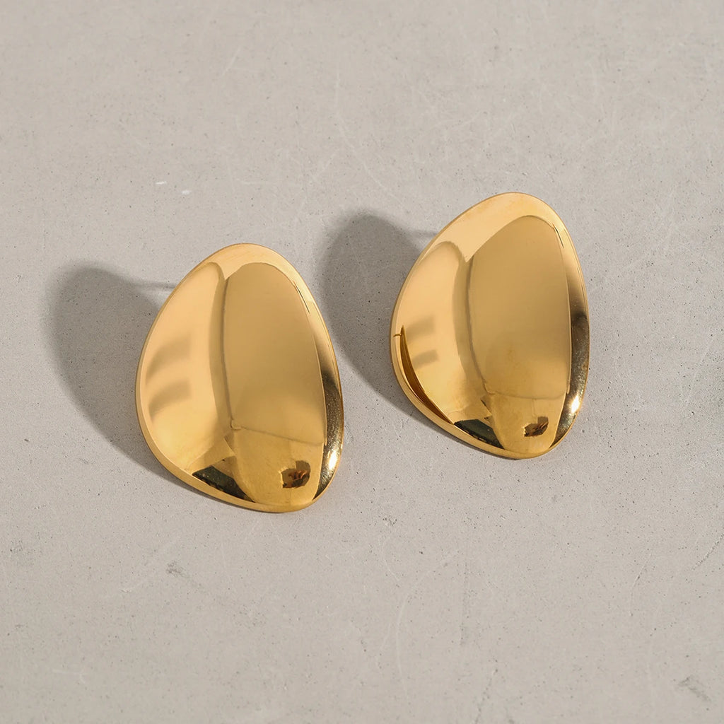 Minimalist Smooth Geometry Earrings