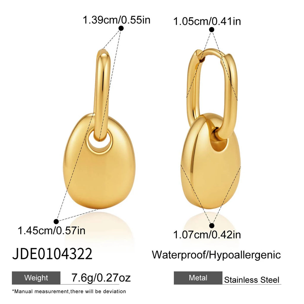 KIKA Geometric Water Drop Earrings18K Gold PVD Plated Stainless Steel 316L