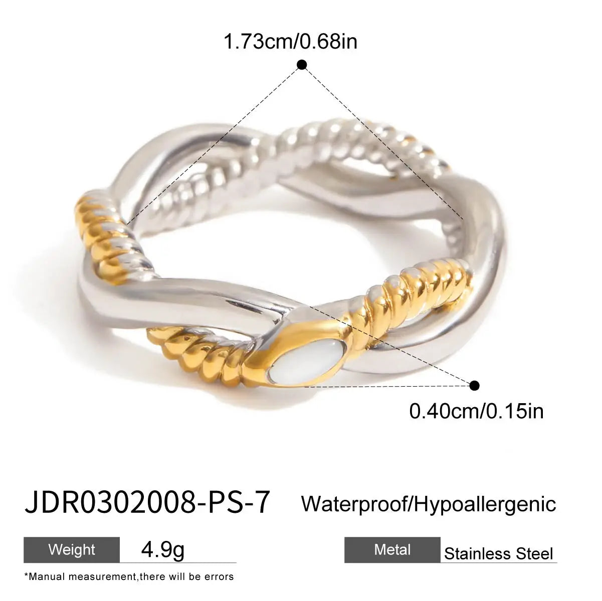 Kika Fashion Zircon Serpentine Bracelet Ring