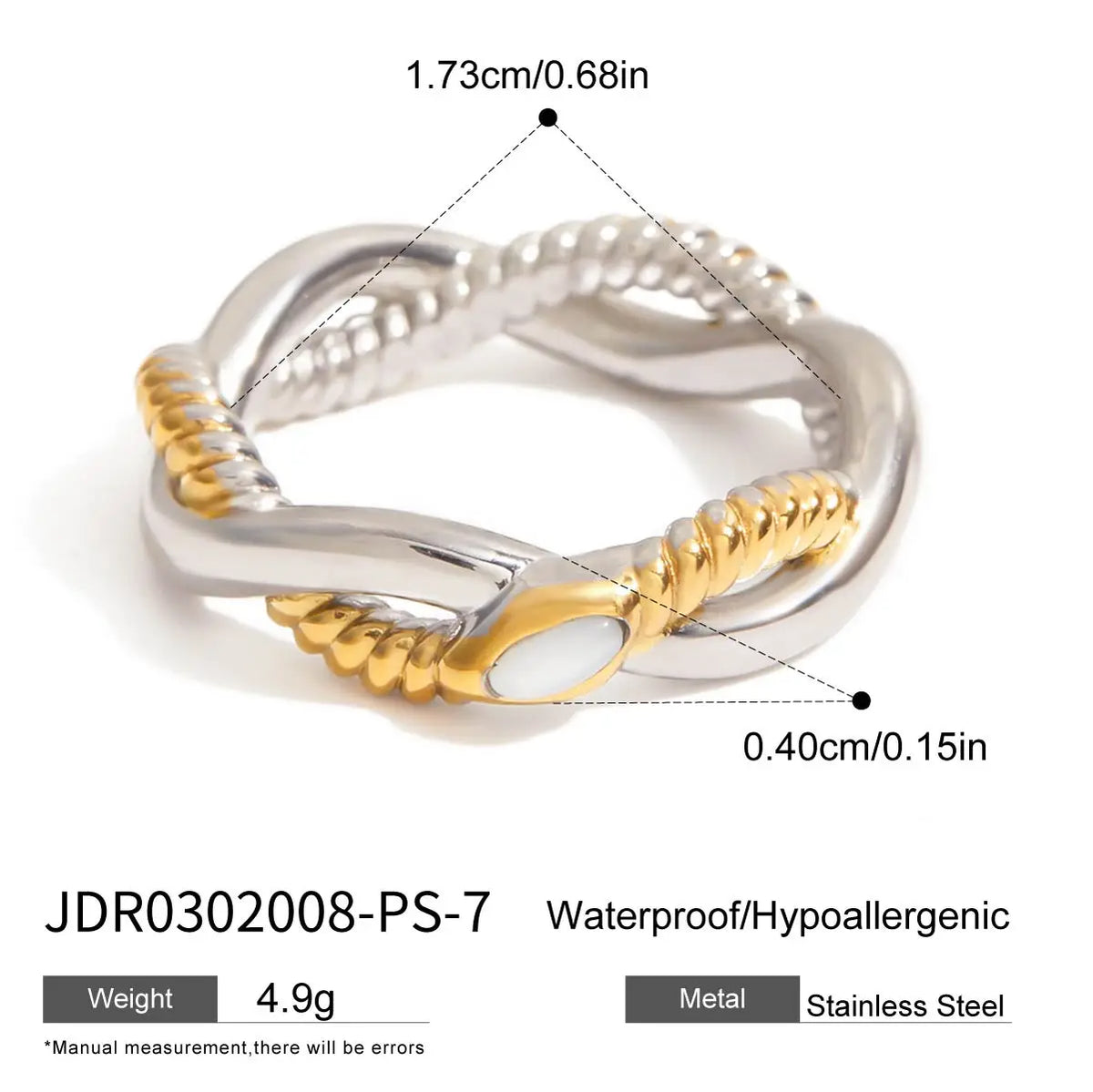 Kika Fashion Zircon Serpentine Bracelet Ring