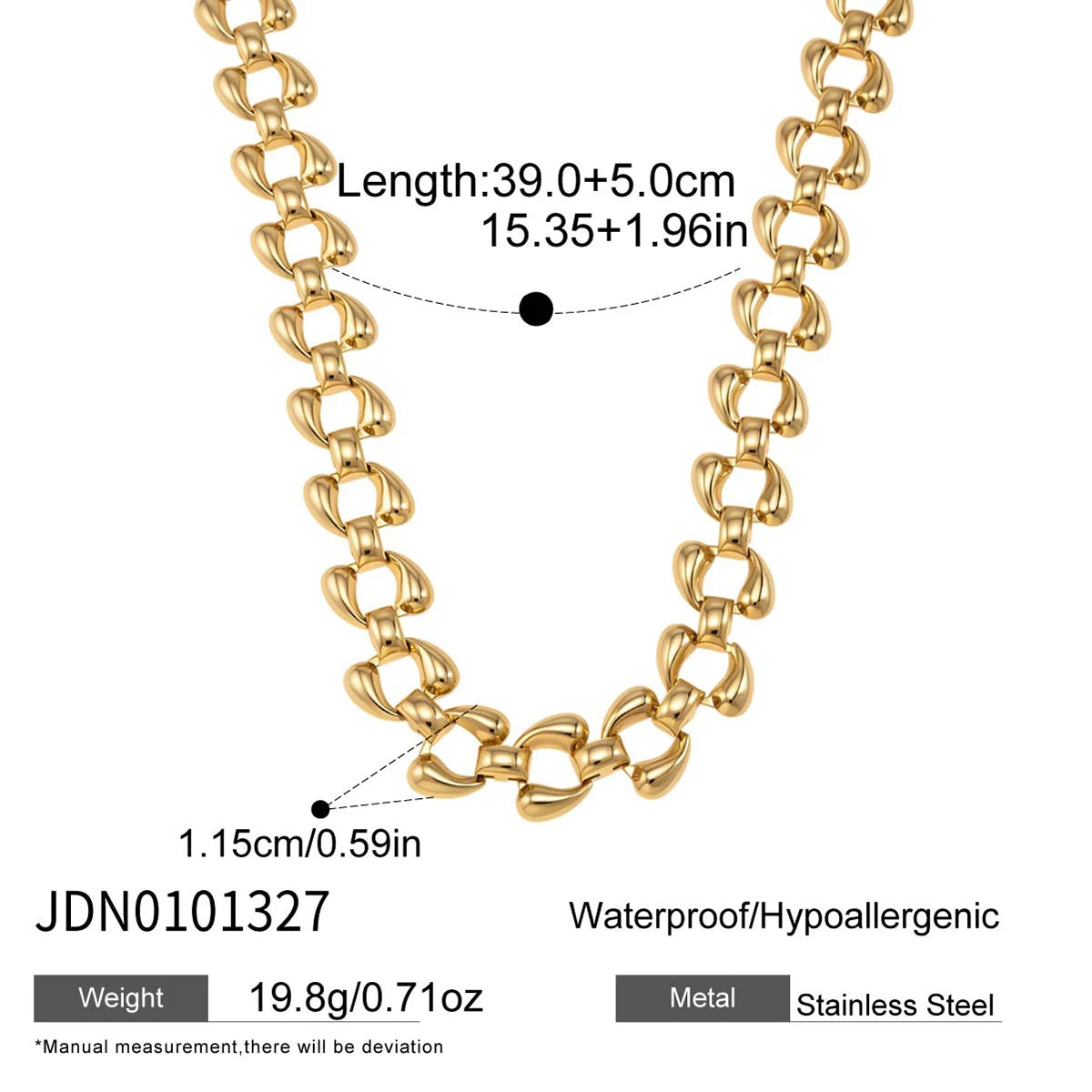 Kika Minimalist Irregular Hollow-out Chain Necklace