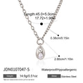 KIKA Classic Zircon Water Drop Pendant Y Shape Chain Necklace For Women Minimalist Stainless Steel Necklace Fashion Jewelry