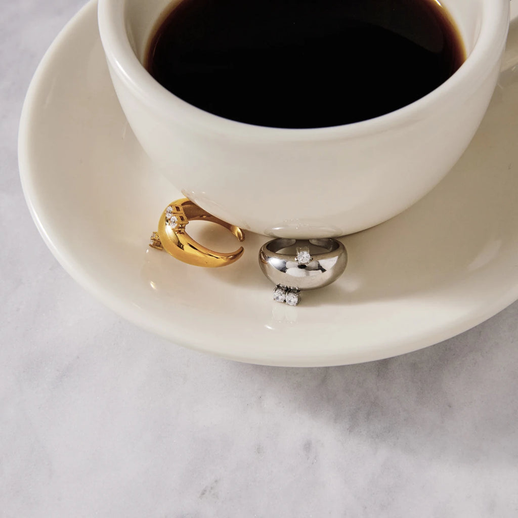 KIKA Delicate Wide Open Ring PVD Plated Stainless Steel 316L