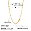 Kika Classic Hollow Out Chain Necklace With White Rhinestone