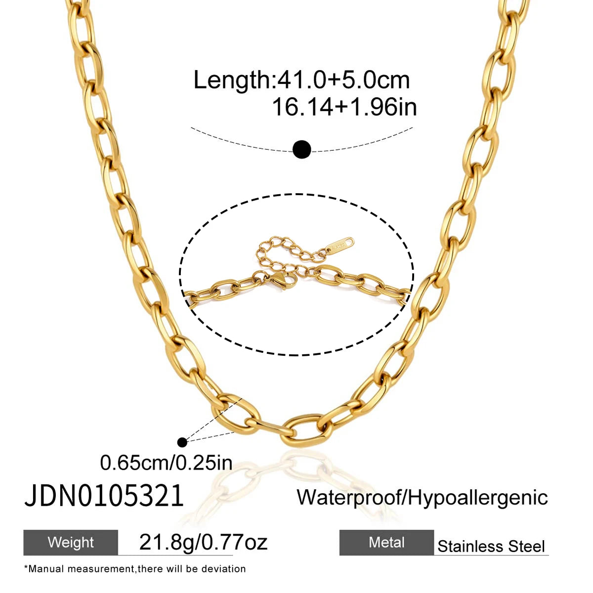 Kika Classic Spiral Shape Pendant Necklace Stainless Steel Necklace 316L