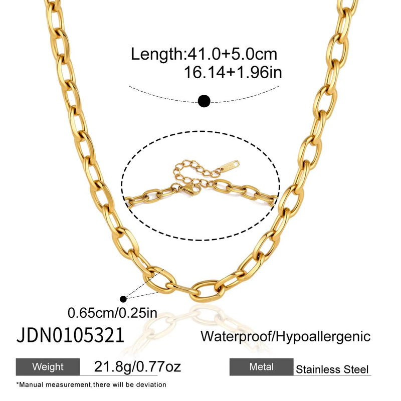 KIKA Minimalist Chain Necklace  PVD Plated Stainless Steel 316L