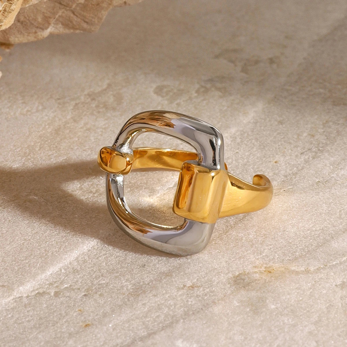 Kika Stainless Steel Combination Letter D Open Ring