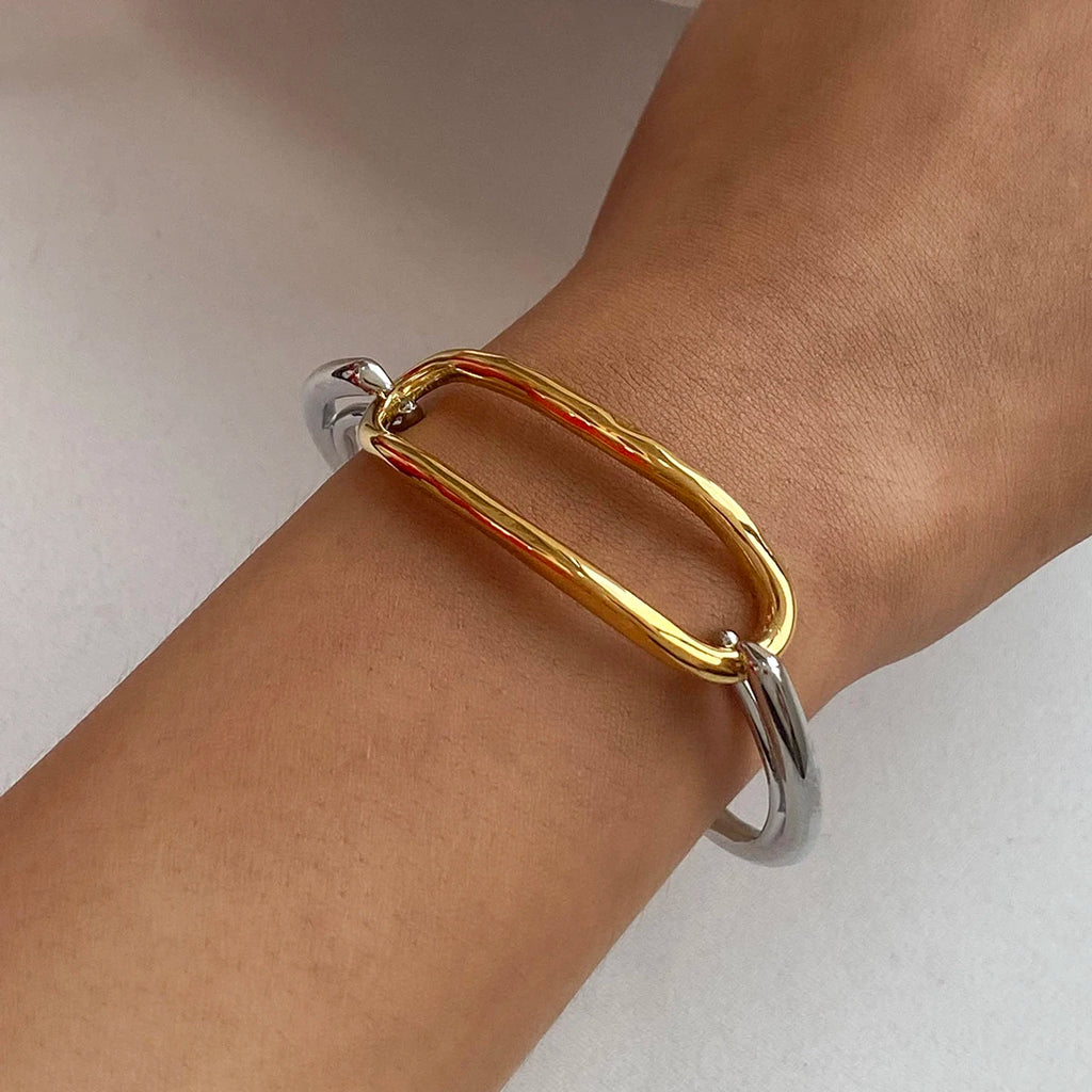 KIKA Fashion Personalized Two Tone Bracelet
