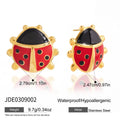 Dripping Oil Ladybug Ear Studs
