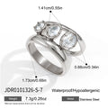 KIKA Delicate Double-Layer Hollow Ring PVD Gold Plated Stainless Steel Rings 316L