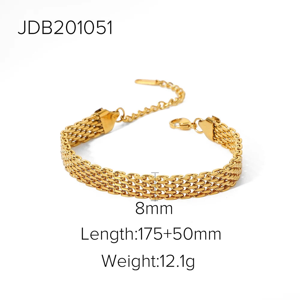 Link Chain Stainless Steel Bangle Bracelet