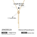 KIKA Delicate 80cm Adjustable Long Chain Necklace  18K Gold PVD Plated Stainless Steel 316L