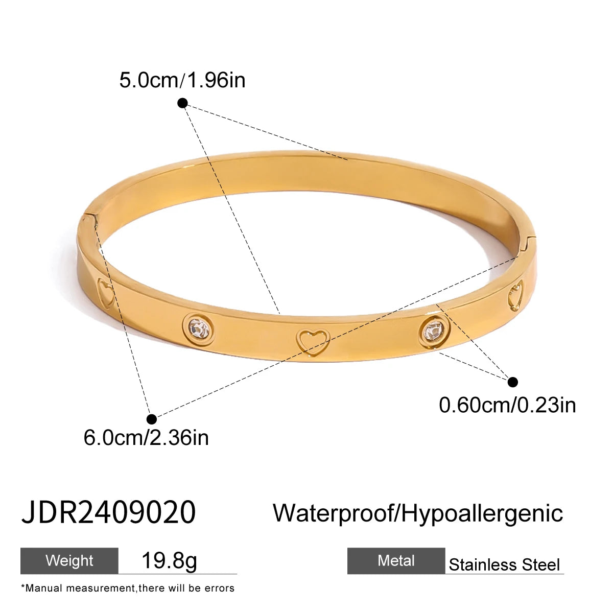 KIKA Simple Classic Square White Zircon Bracelet Paper Clip Double layer Bracelet Stainless Steel Chain Women's Jewelry Party