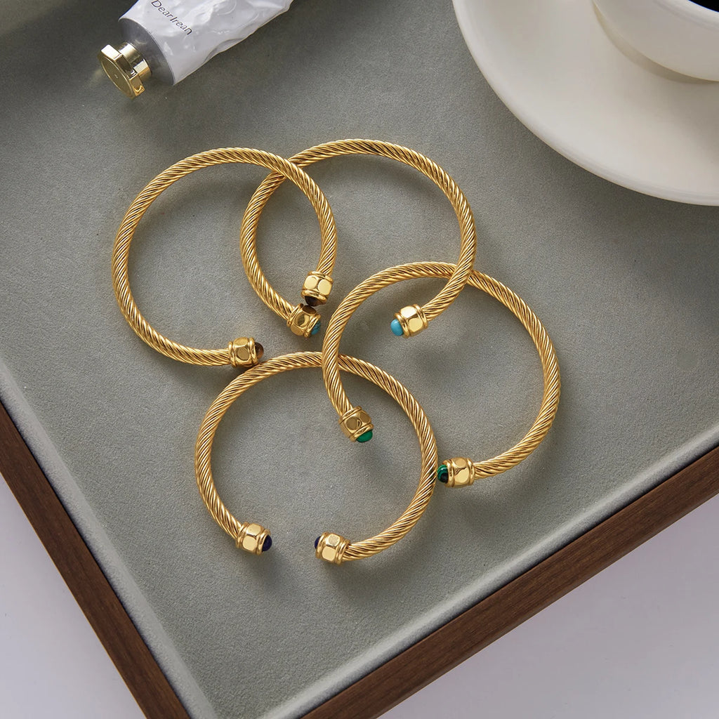 KIKA Stainless Steel 316L Braceelet Retro Gold Party Personalized