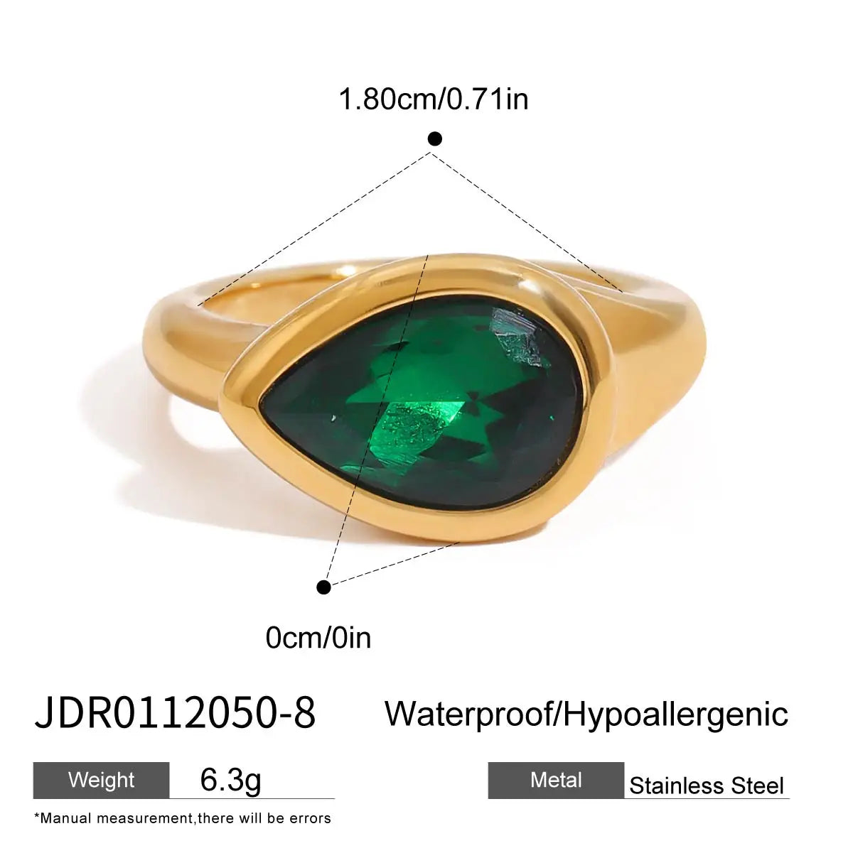 Kika Fashion Retro 18K Gold Color Plated Stainless Steel Spirit Snake Series Ring