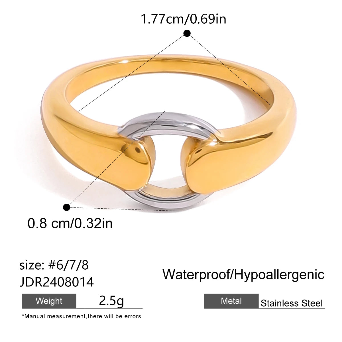 Kika Minimalist Waterproof Two Color Rib