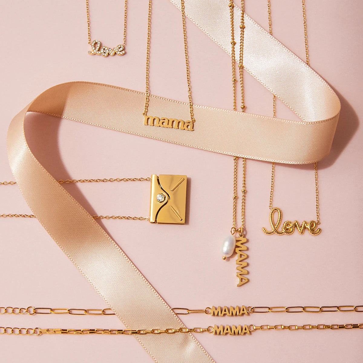 Kika Minimalist Letter Envelope Necklace