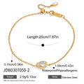 KIKA Classic Geometric Zircon Bracelet For Women Minimalist 18K Gold PVD Plated Stainless Steel 316L