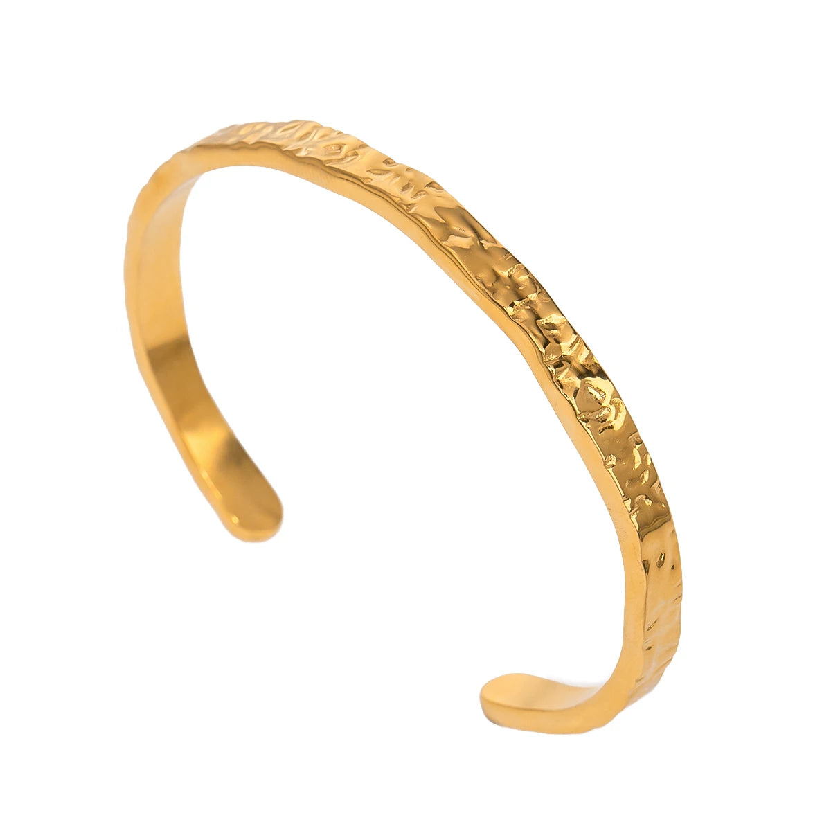 Kika Minimalist Gold Color Tarnish Free Fashion Stainless Steel Bangle Bracelet
