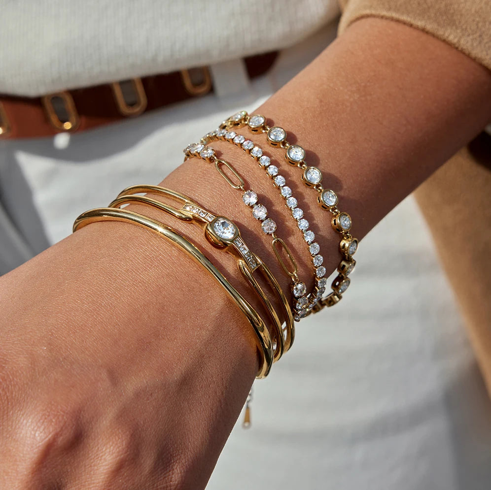 Kika Zircon Bracelet With Full Rhinestone