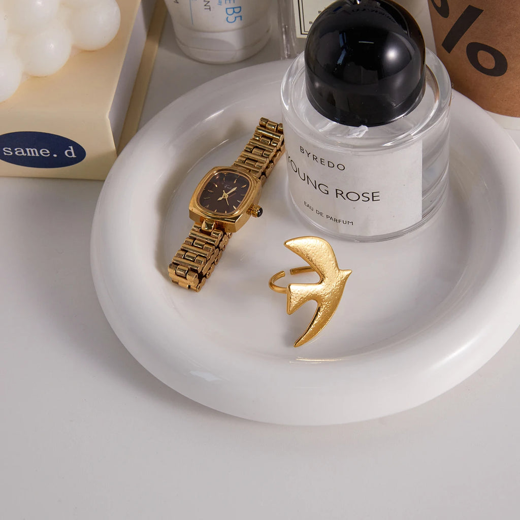 Flying Bird Hammer Pattern Peace Dove Ring