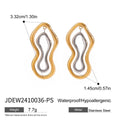 Two Tone Sculptural Freeform Earrings