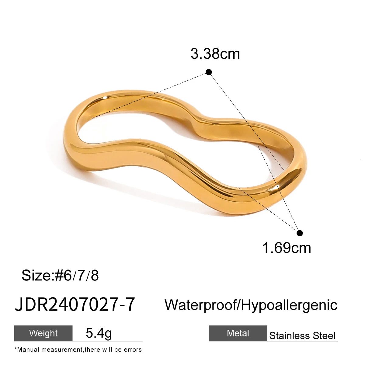 Minimalist Line Ring Stackable Hollow Ring