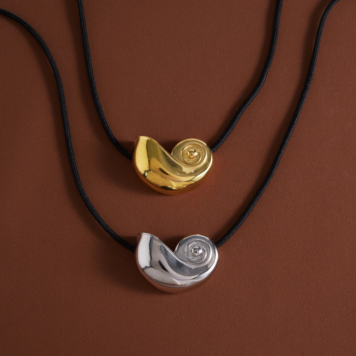 Kika Classic Stainless Steel Conch Pendant Necklace
