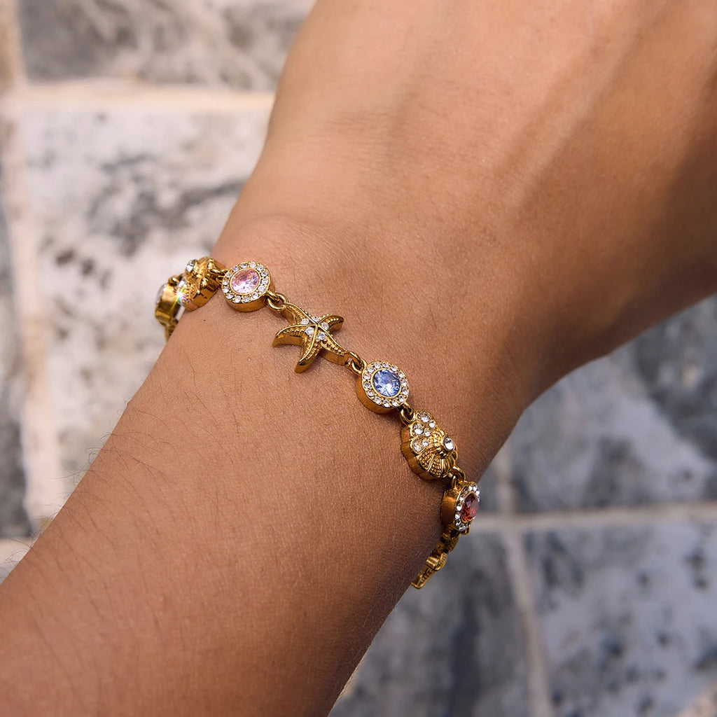 Kika Delicate Colorful Shell Conch Starfish Bracelet
