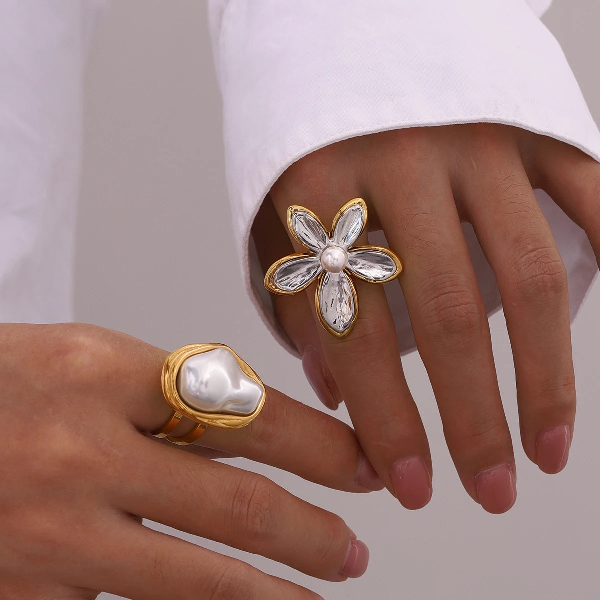 KIKA Vintage Open Rings For Women Men Punk Fashion New Gold Silver Color Geometric Knuckle Ring Sets