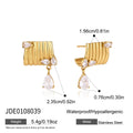 KIKA Classic Water Drop Zircon Earrings For Women Minimalist 18K Gold PVD Plated Stainless Steel Earrings Fashion Jewelry Gift