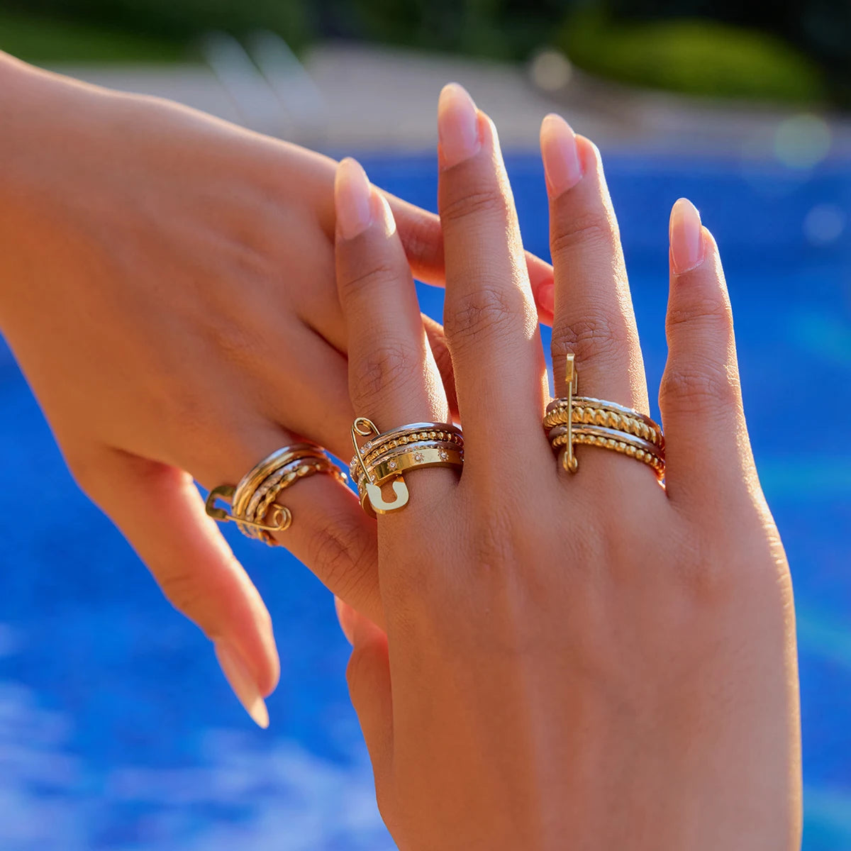 Kika Simple Classic 18K Gold Color Plated Stainless Steel
