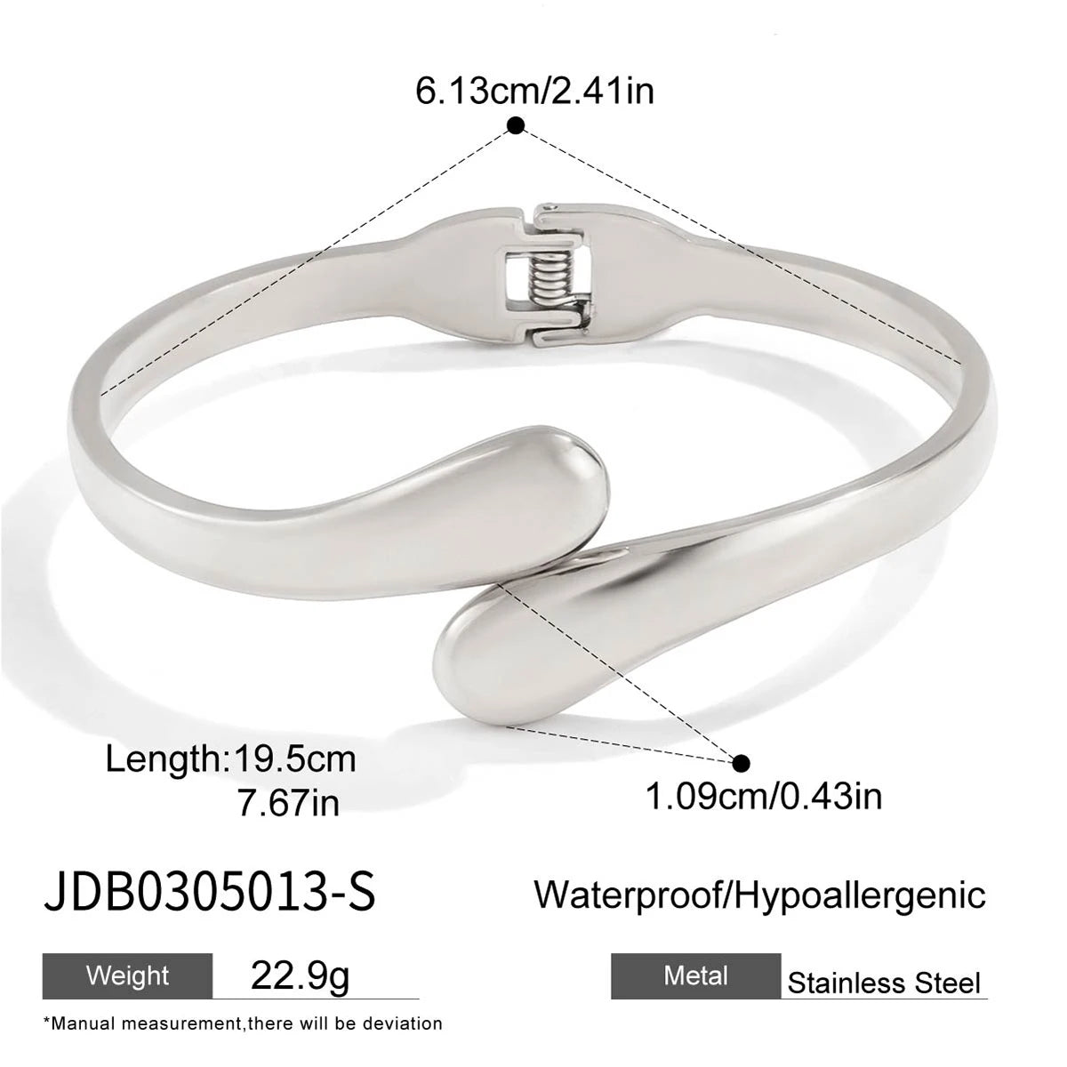 Plated Spring Geometry Titanium Steel Bracelet