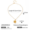 Kika Lucky Flower Pendant  Necklace Rust Proof Waterproo
