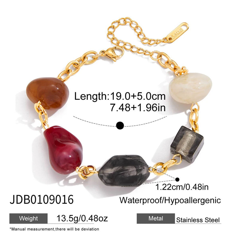 Kika Vintage Colored  Resin Pendant Bracelet