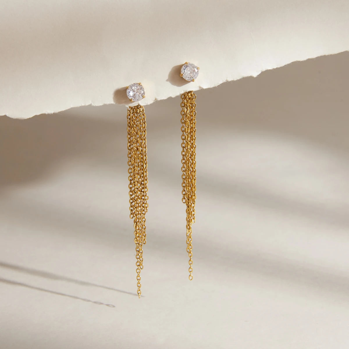 Kika  Delicate Round Zircon Stud Earrings