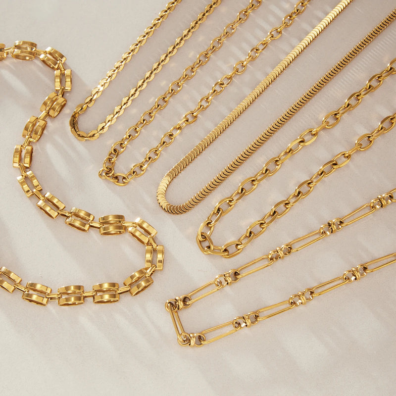KIKA Minimalist Chain Necklace  PVD Plated Stainless Steel 316L