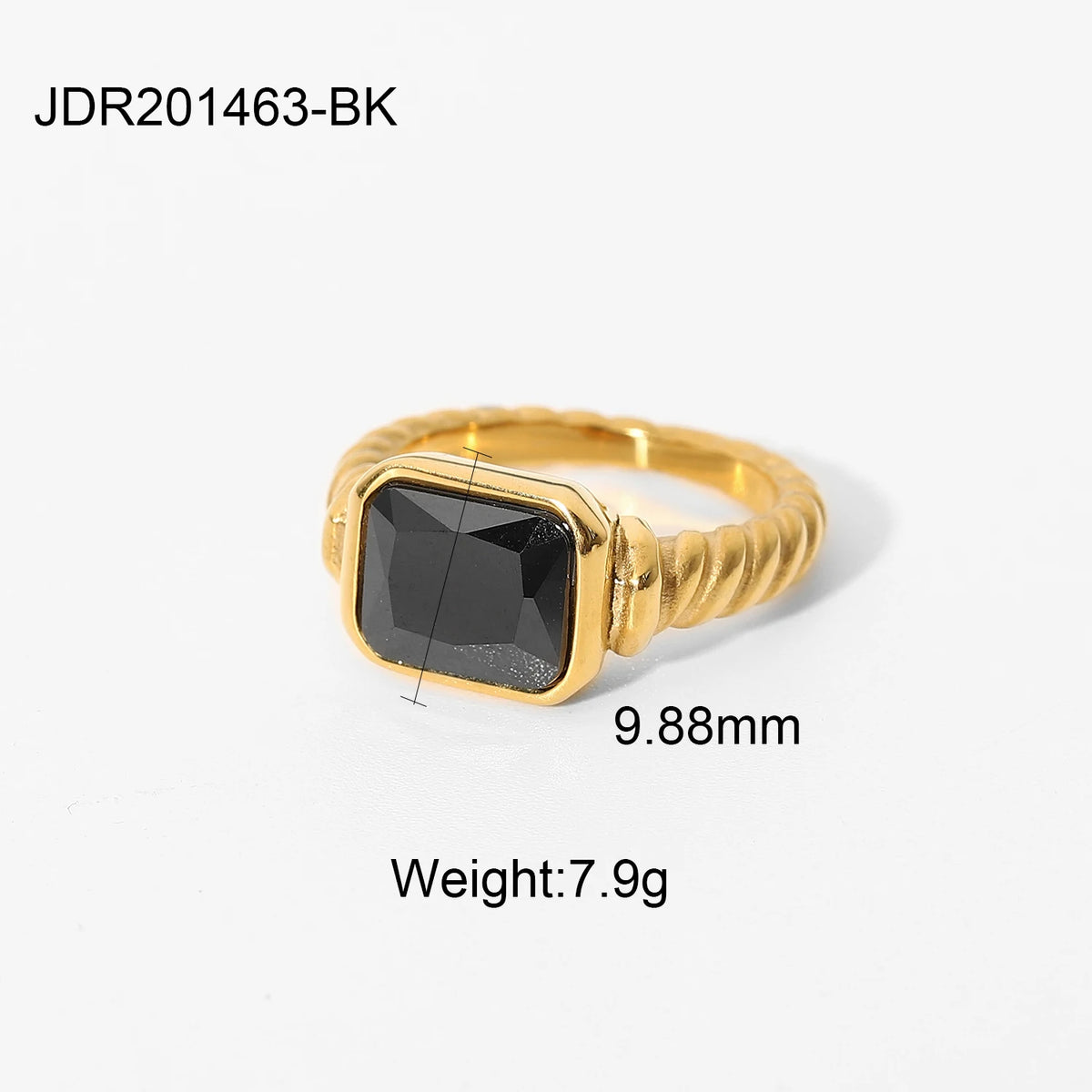 Zircon High Polished Geometric Round Chunky  Rings