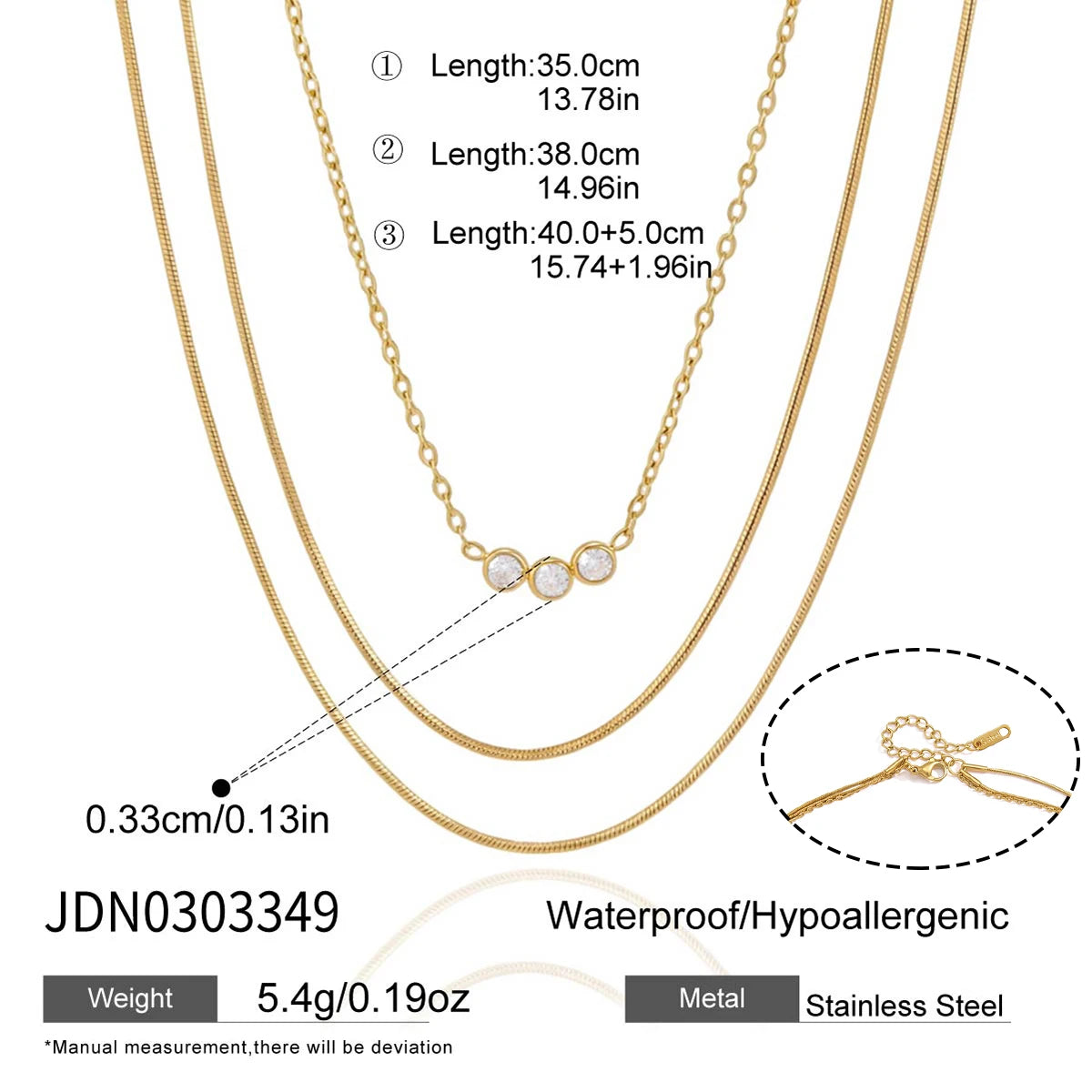 Kika Classic Round Zircon Smile Shape Pendant Necklace