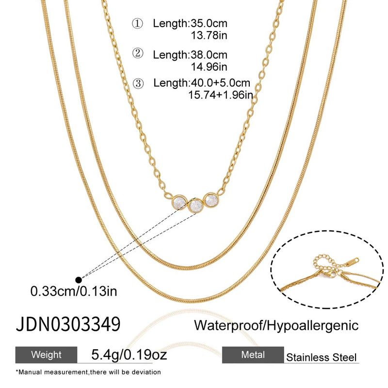 Kika Classic Round Zircon Smile Shape Pendant Necklace