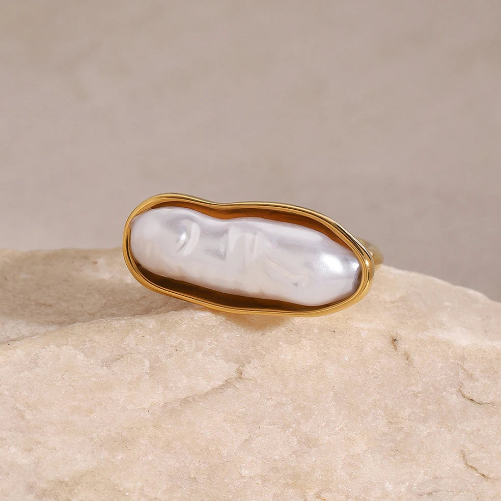 Irregular Pearl Ring Stackable