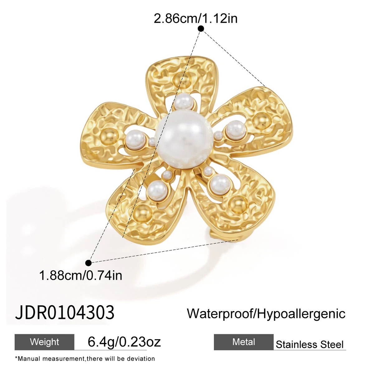 Kika Elegant Imitation Pearl Flower Earrings