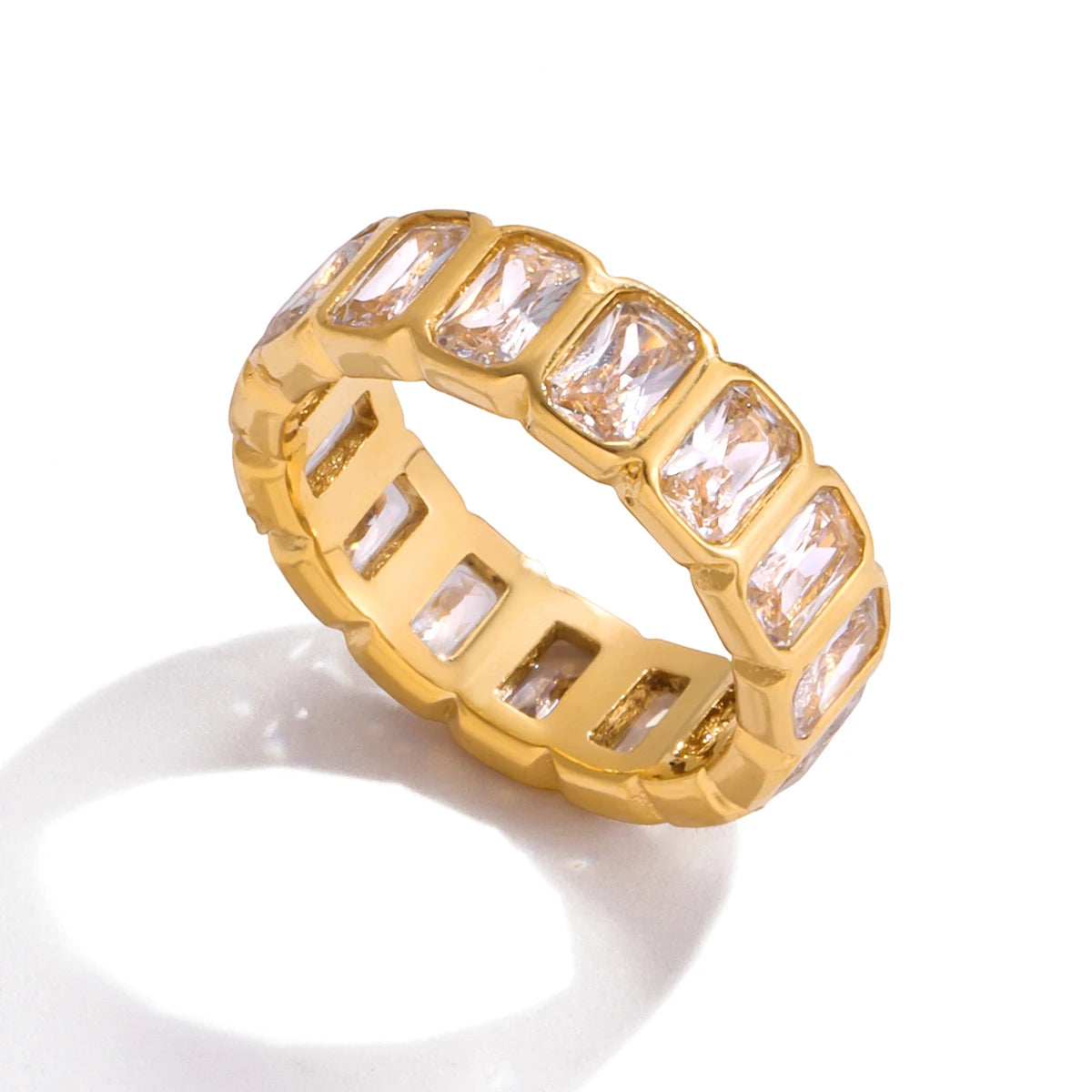 Water Drop shaped Sparkling Ring