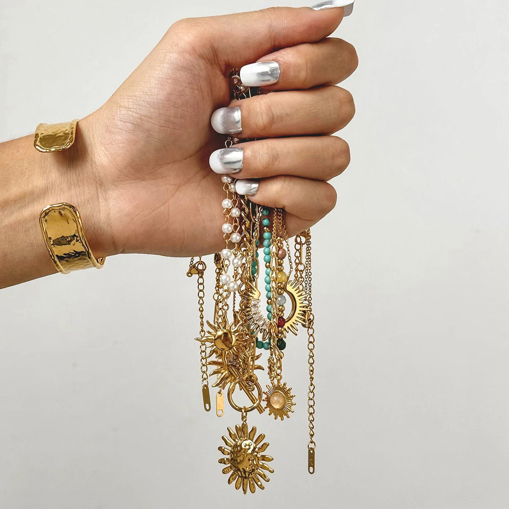 Dainty Sunburst Necklace Sunshine